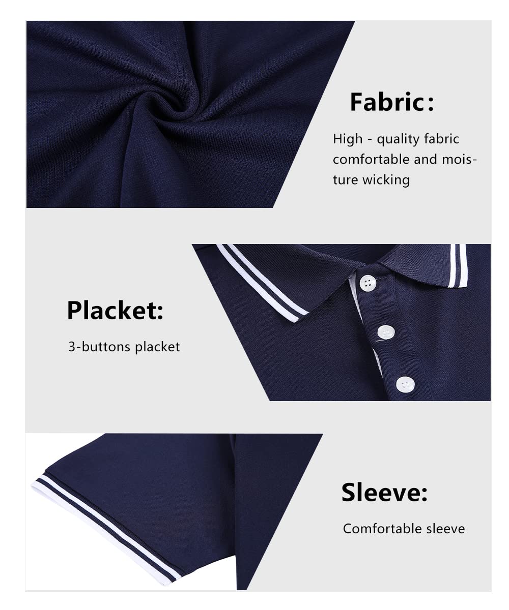 GEEK LIGHTING Polo Shirts for Men Short Sleeve Summer Causal Collared Golf Tennis T-Shirt