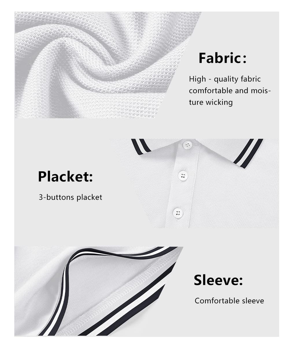 GEEK LIGHTING Polo Shirts for Men Short Sleeve Summer Causal Collared Golf Tennis T-Shirt