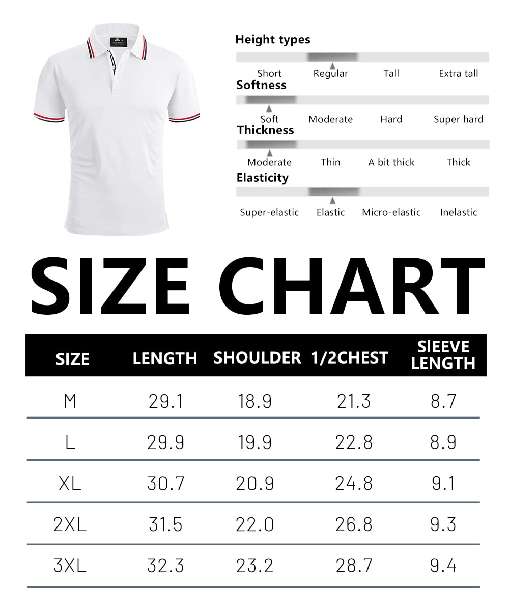 GEEK LIGHTING Polo Shirts for Men Short Sleeve Summer Causal Collared Golf Tennis T-Shirt