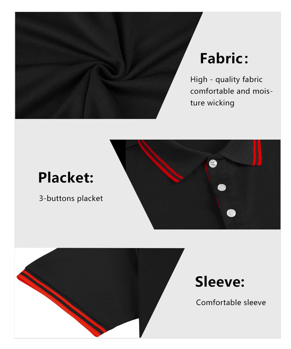 GEEK LIGHTING Polo Shirts for Men Short Sleeve Summer Causal Collared Golf Tennis T-Shirt