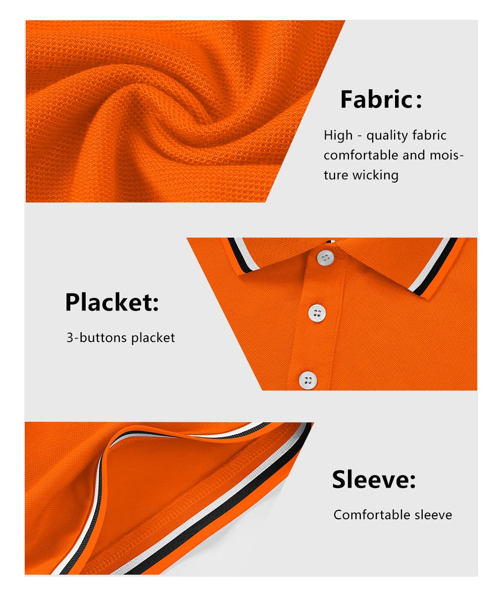 GEEK LIGHTING Polo Shirts for Men Short Sleeve Summer Causal Collared Golf Tennis T-Shirt